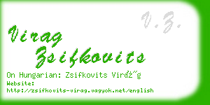 virag zsifkovits business card